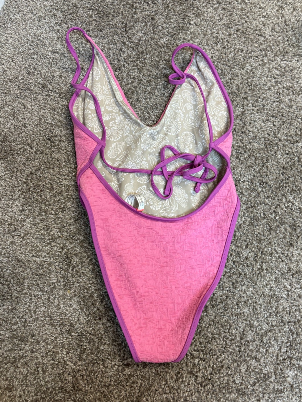 Free People Amber Pink One-Piece Swimsuit Size XS NWOT - Picture 7 of 9